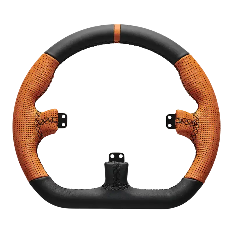 Asetek SimSports closed D orange leather rim