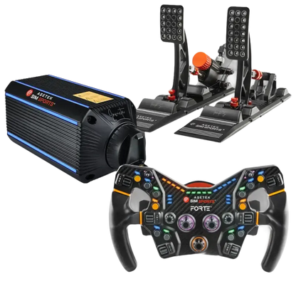 Asetek SimSports Invicta 27Nm Wheelbase + Forte Wheel & Invicta S Pedals Bundle