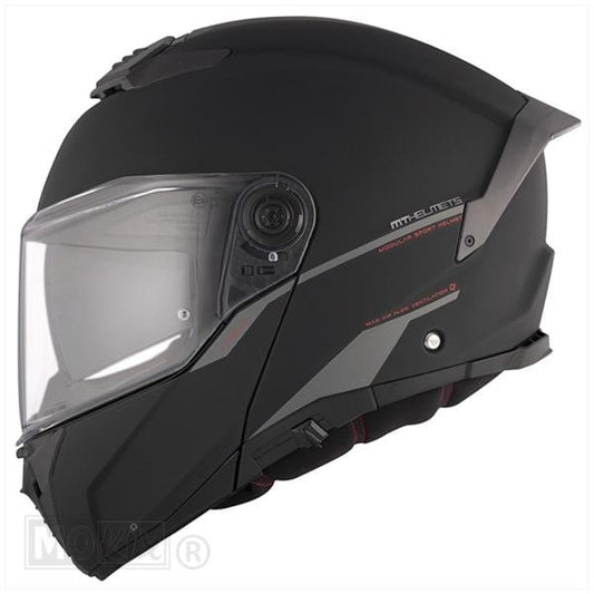 Casque système MT Helmets noir mat
