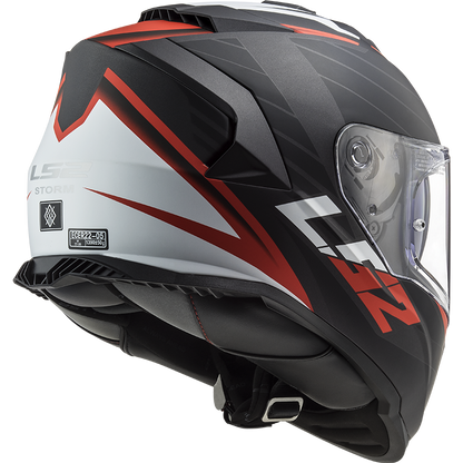 LS2 FF800 Strom II Nerve-Noir mat rouge