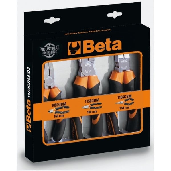 Jeu de pinces Beta 3 pièces (coupe, pointe, combinaison) 