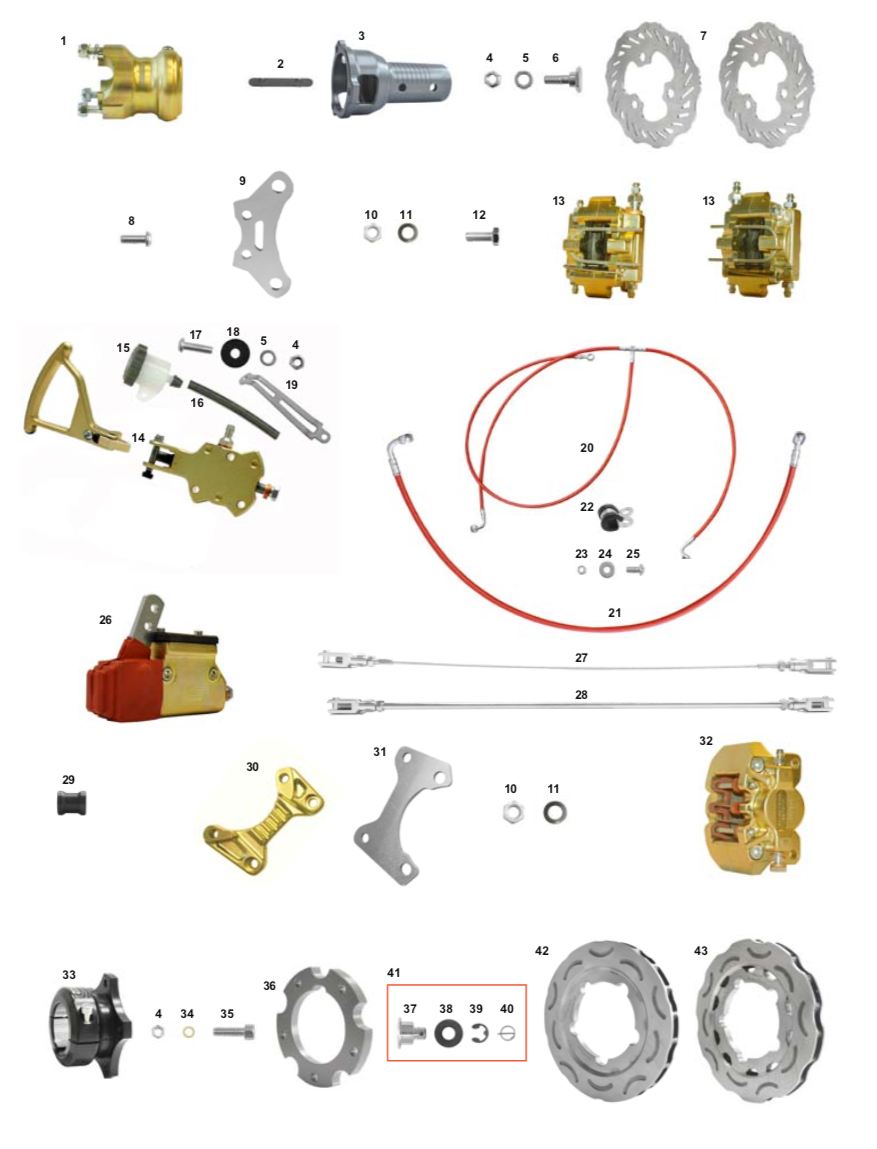 Boulon de disque de frein avant manuel CRG V06-V10