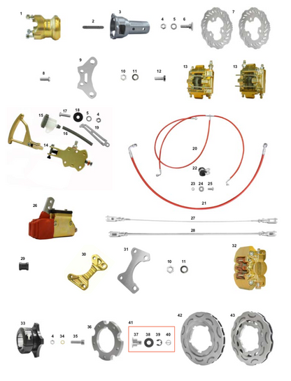 Boulon de disque de frein avant manuel CRG V06-V10
