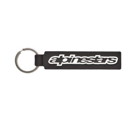 Porte-clés avec logo Alpinestars noir/blanc linéaire