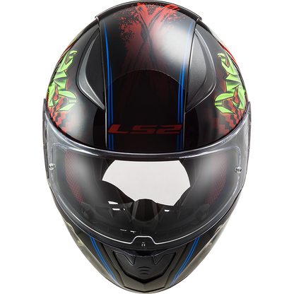 LS2 FF353 Rapid Happy Dreams - Gloss black clown (glow in the dark)