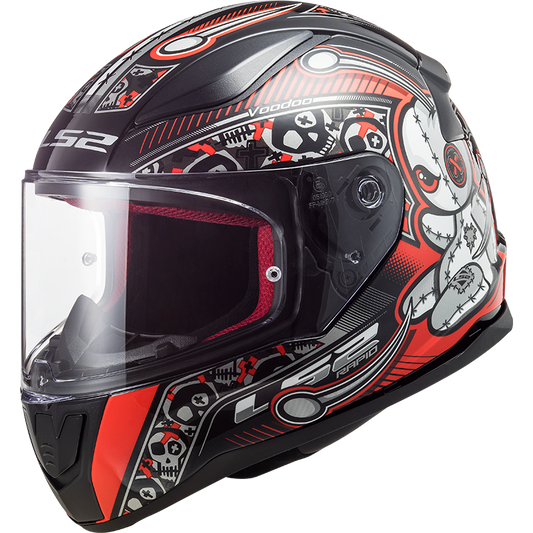 Casque enfant LS2 FF353 Rapid mini Voodoo noir/rouge