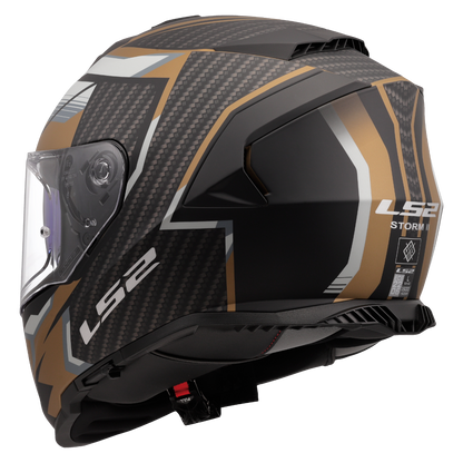 LS2 FF800 Storm II tracker matte black/gold/gray