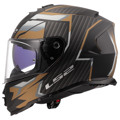 LS2 FF800 Storm II tracker matte black/gold/gray
