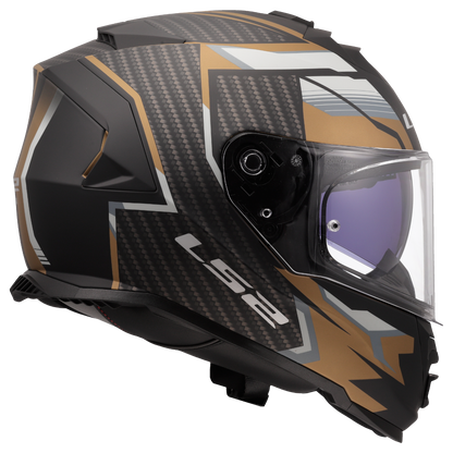 LS2 FF800 Storm II tracker matte black/gold/gray