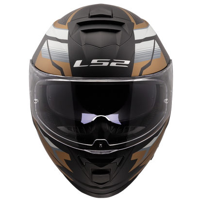 LS2 FF800 Storm II tracker matte black/gold/gray