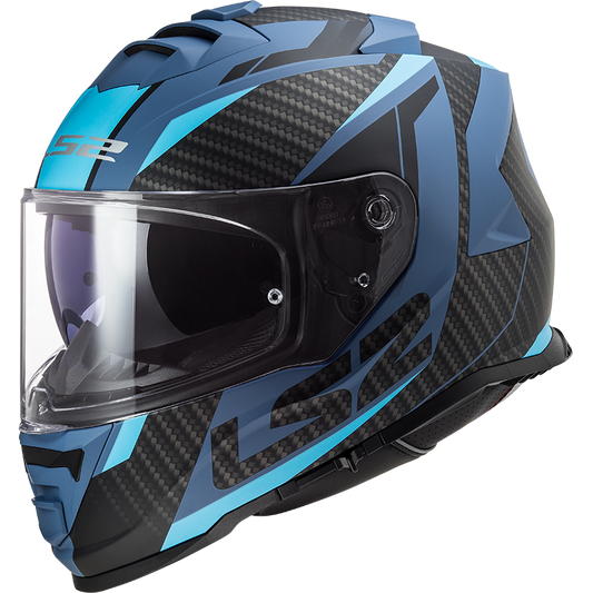 LS2 FF800 Storm II racer Bleu mat