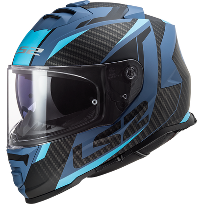 LS2 FF800 Storm II racer Bleu mat