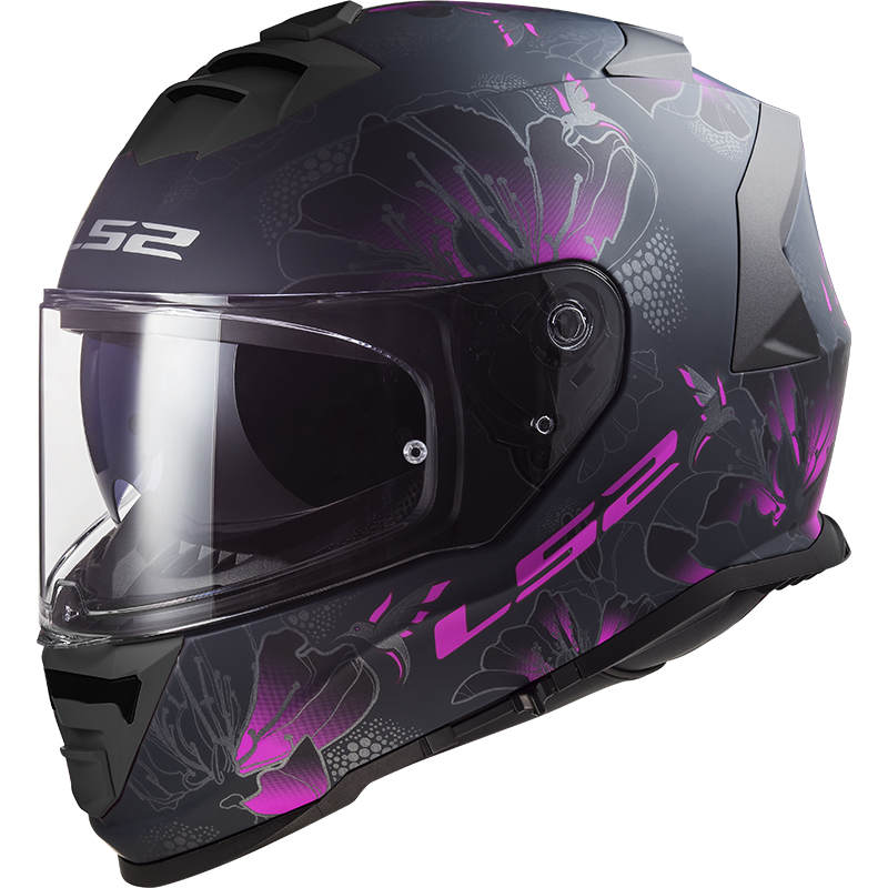 LS2 FF800 Storm II Burst-Noir mat/Rose