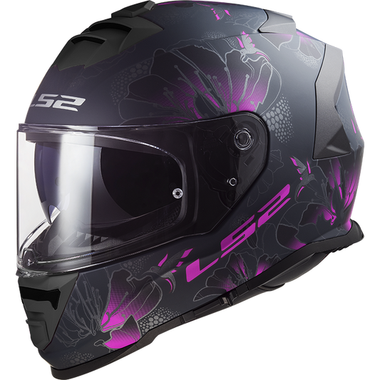 LS2 FF800 Storm II Burst-Noir mat/Rose