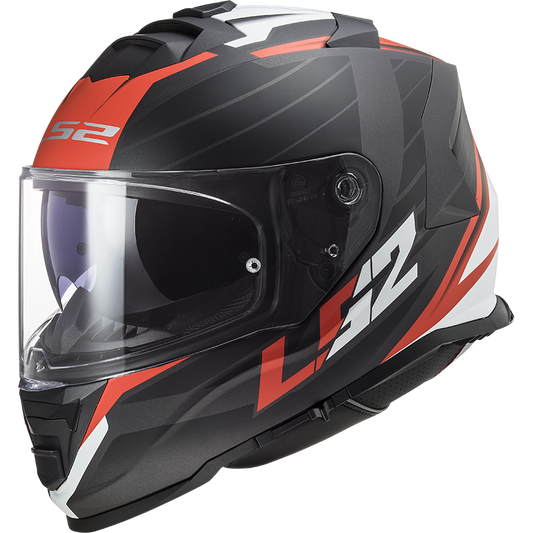 LS2 FF800 Strom II Nerve-Noir mat rouge