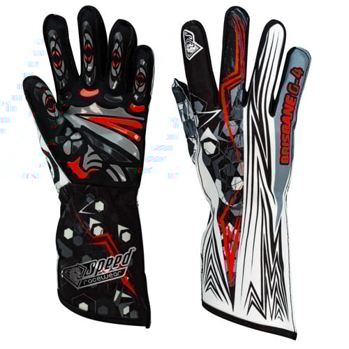 Gants de vitesse Brisbane G-4 Noir/rouge