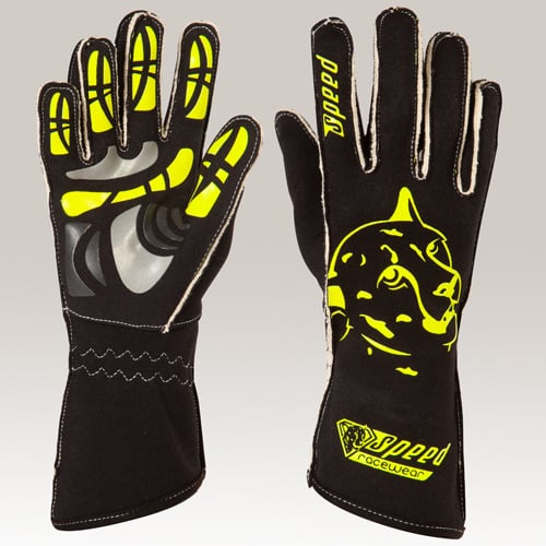 Gants de vitesse Melbourne G-2 Noir/jaune fluo
