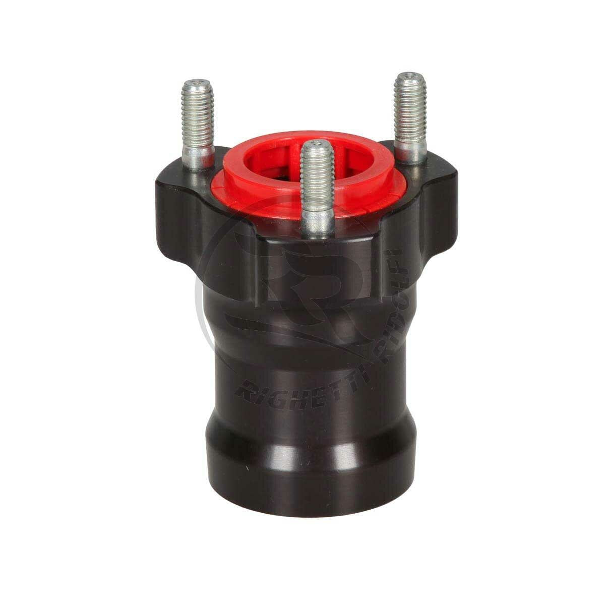 Moyeu de roue avant RR en aluminium noir 75 x 25 mm