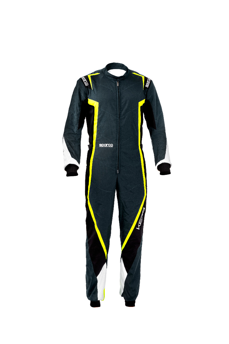 Combinaison de moto Sparco grise/jaune/noire