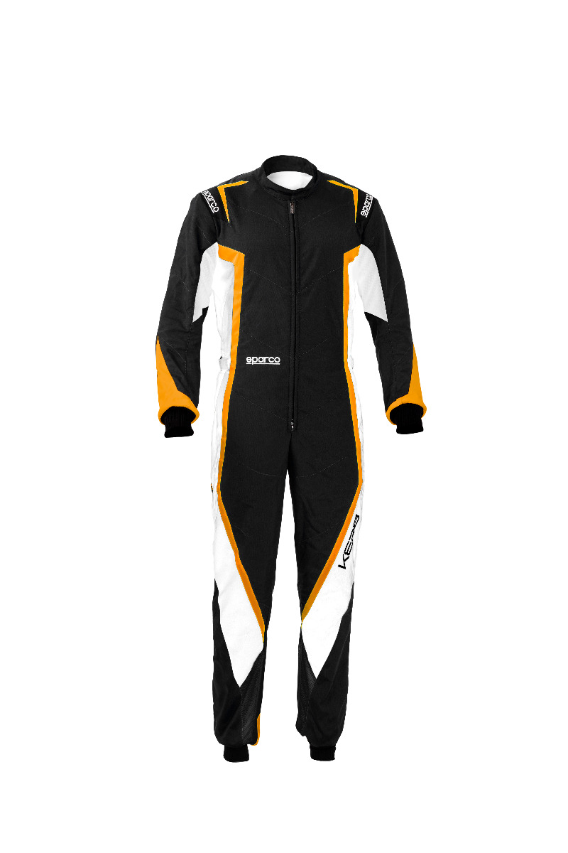 Combinaison de moto Sparco noire/orange/blanche