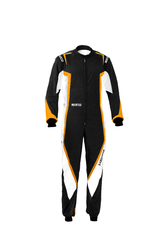 Combinaison de moto Sparco noire/orange/blanche