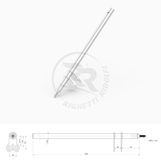 Guidon RR M8 L=420MM
