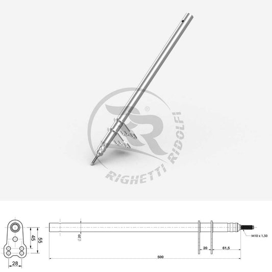 Guidon RR M10 L=500MM (Type OTK) 