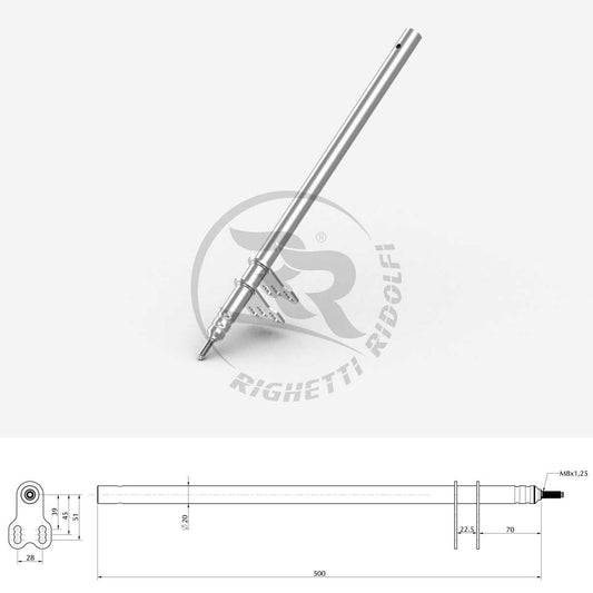 guidon RR M8 L=500MM (type Birel) 