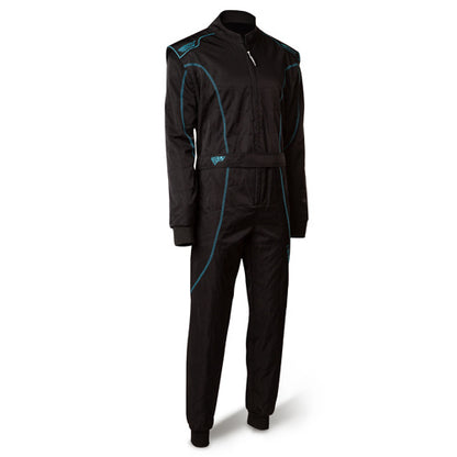 Niveau de vitesse 2 Combinaison RS-1 Barcelona noir/cyan fluo