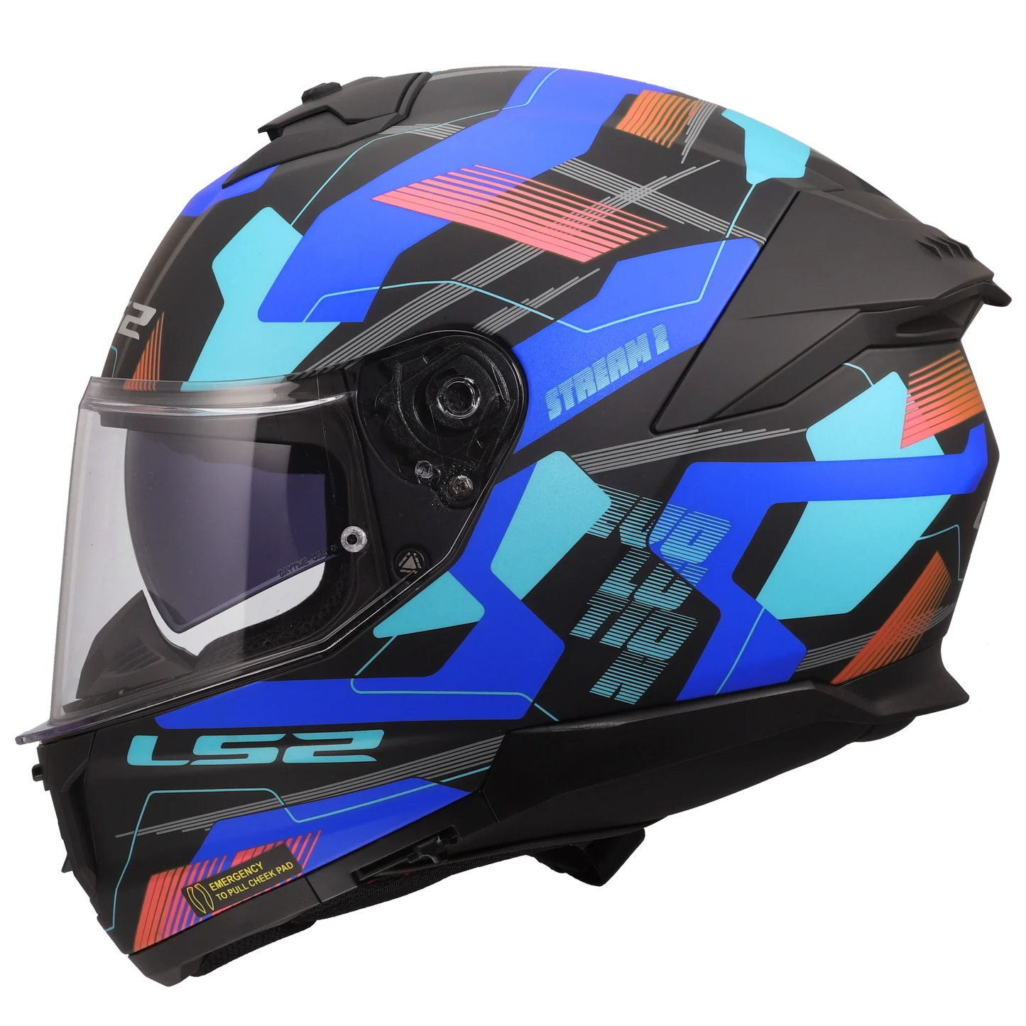 LS2 FF808 Stream II Mika zwart/blauw - KartKings