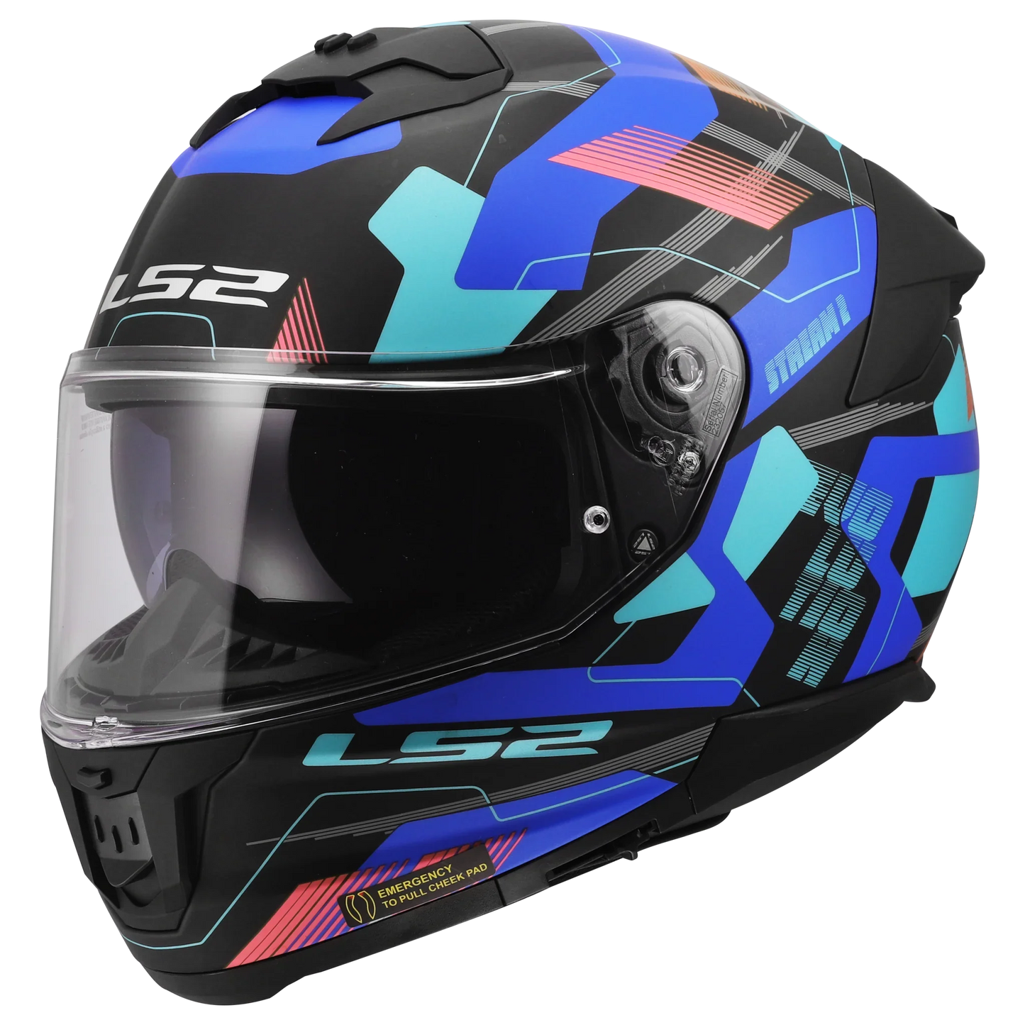 LS2 FF808 Stream II Mika zwart/blauw - KartKings