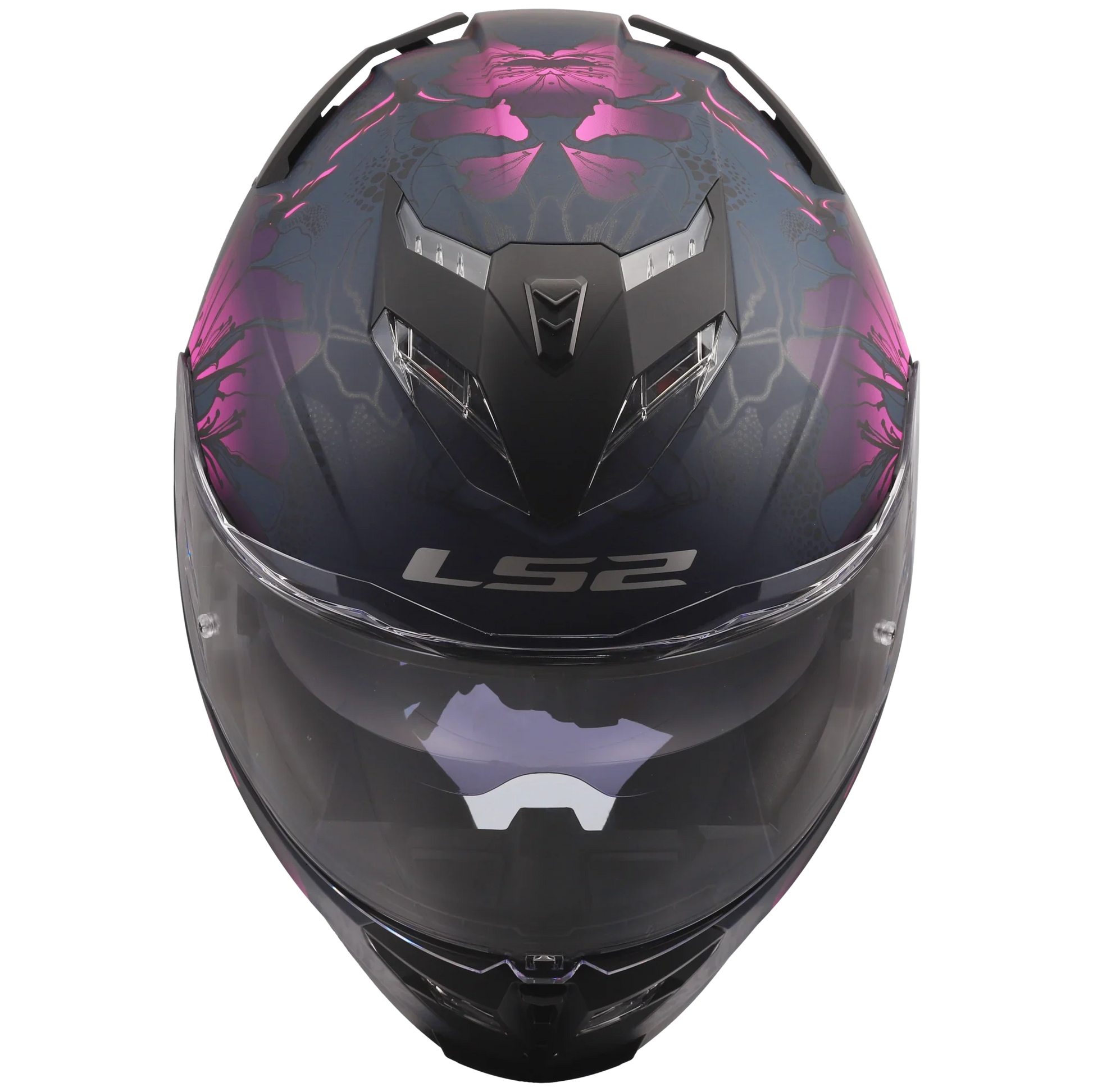 LS2 FF818 Storm III Burst matt zwart / roze - KartKings