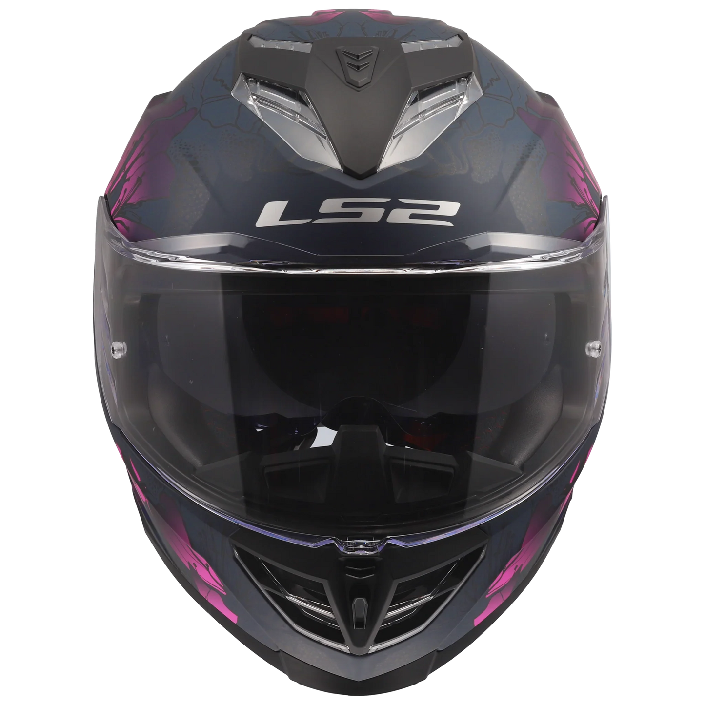 LS2 FF818 Storm III Burst matt zwart / roze - KartKings