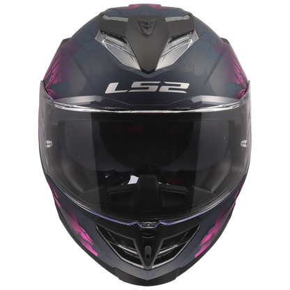 LS2 FF818 Storm III Burst matt zwart / roze - KartKings