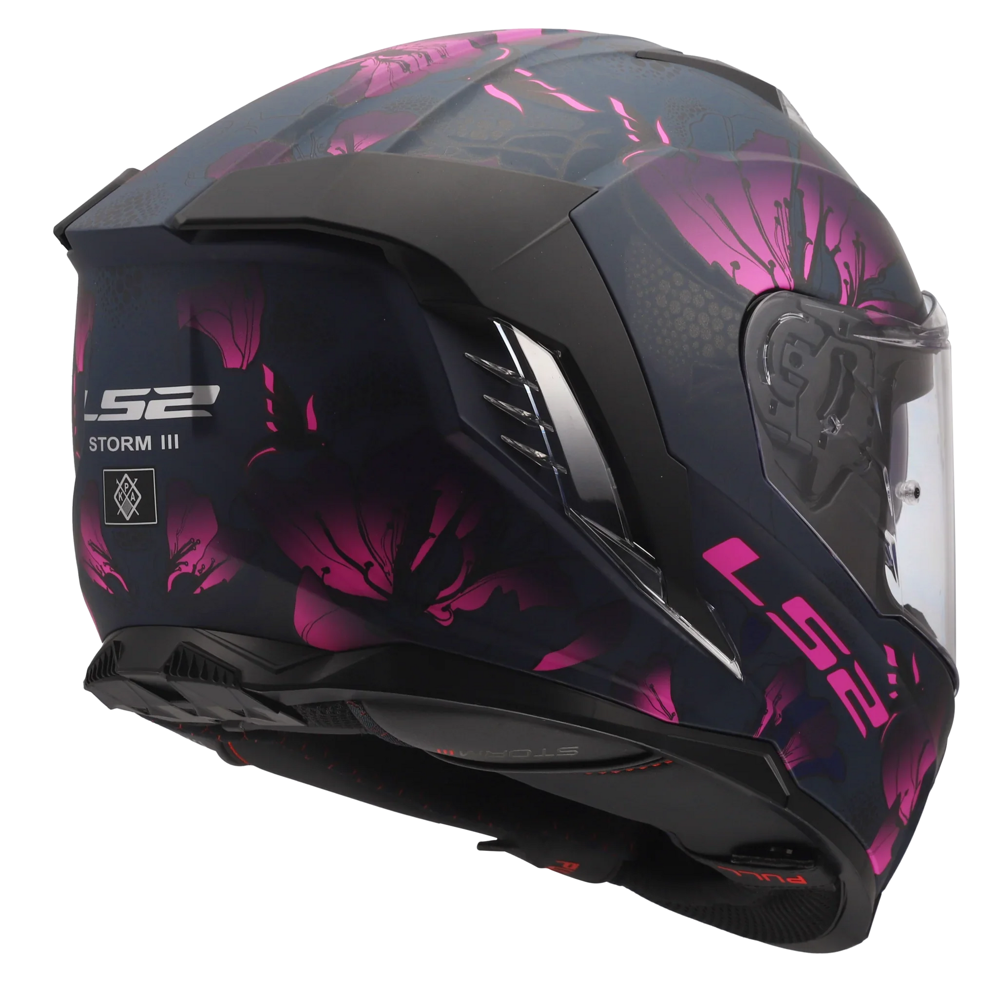 LS2 FF818 Storm III Burst matt zwart / roze - KartKings