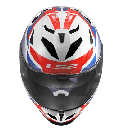 LS2 FF818 Storm III Komai wit/blauw/rood - KartKings