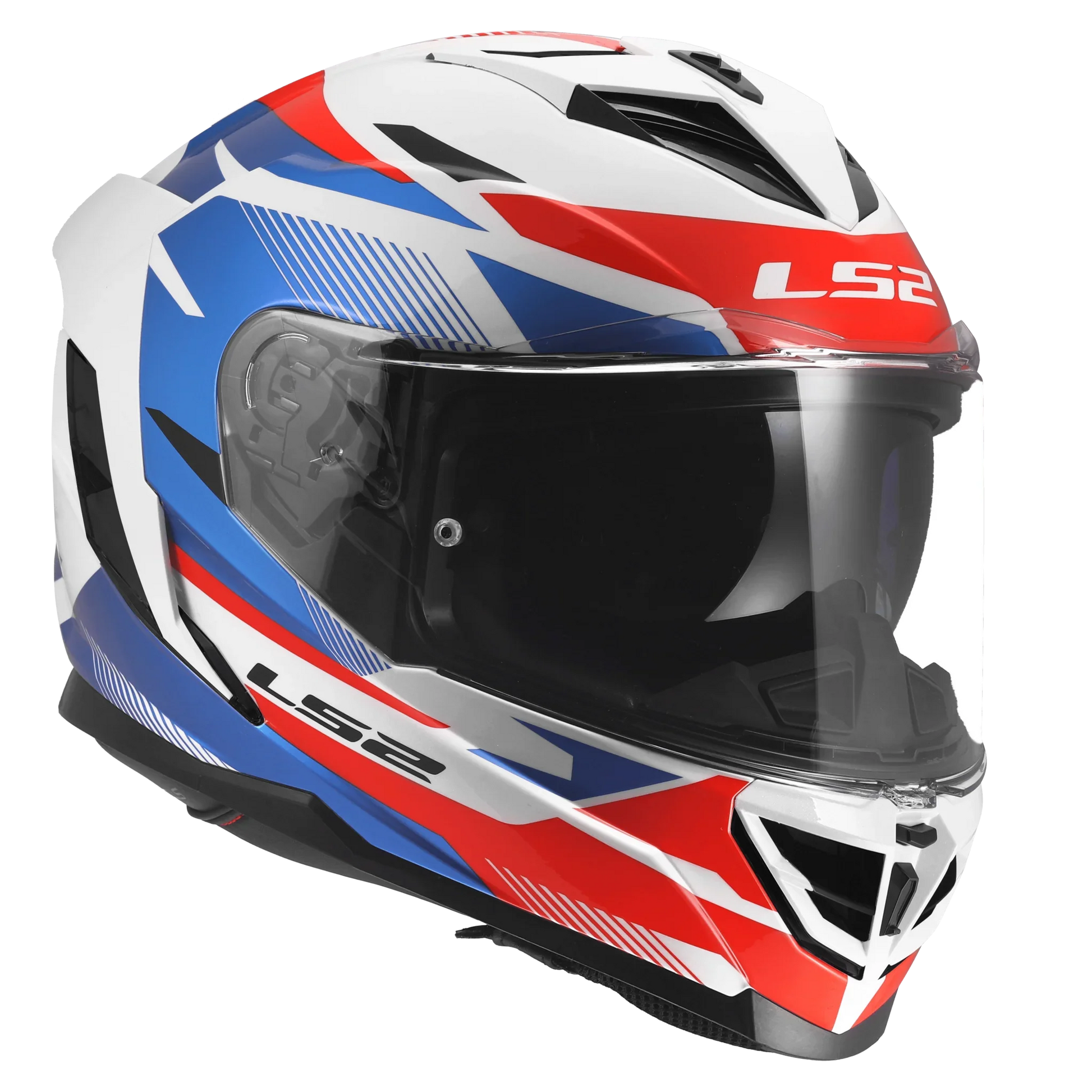 LS2 FF818 Storm III Komai wit/blauw/rood - KartKings