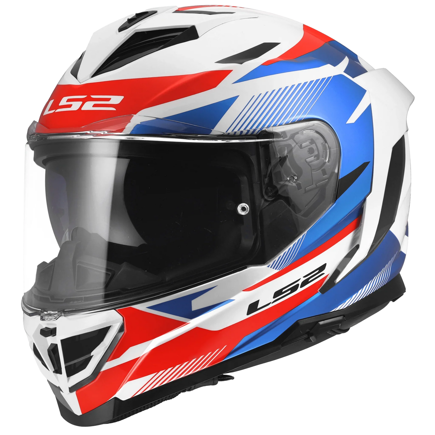 LS2 FF818 Storm III Komai wit/blauw/rood - KartKings