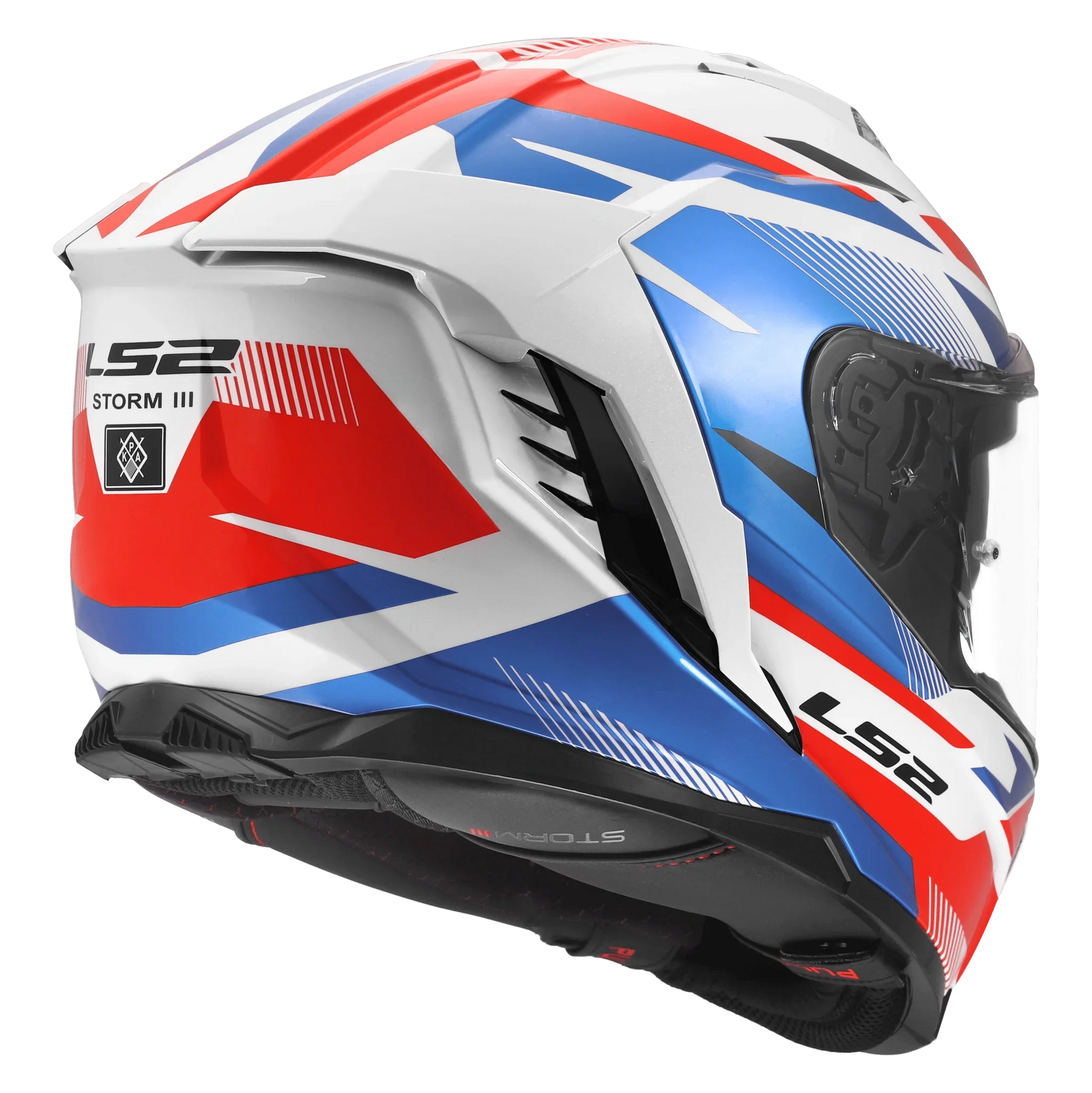 LS2 FF818 Storm III Komai wit/blauw/rood - KartKings