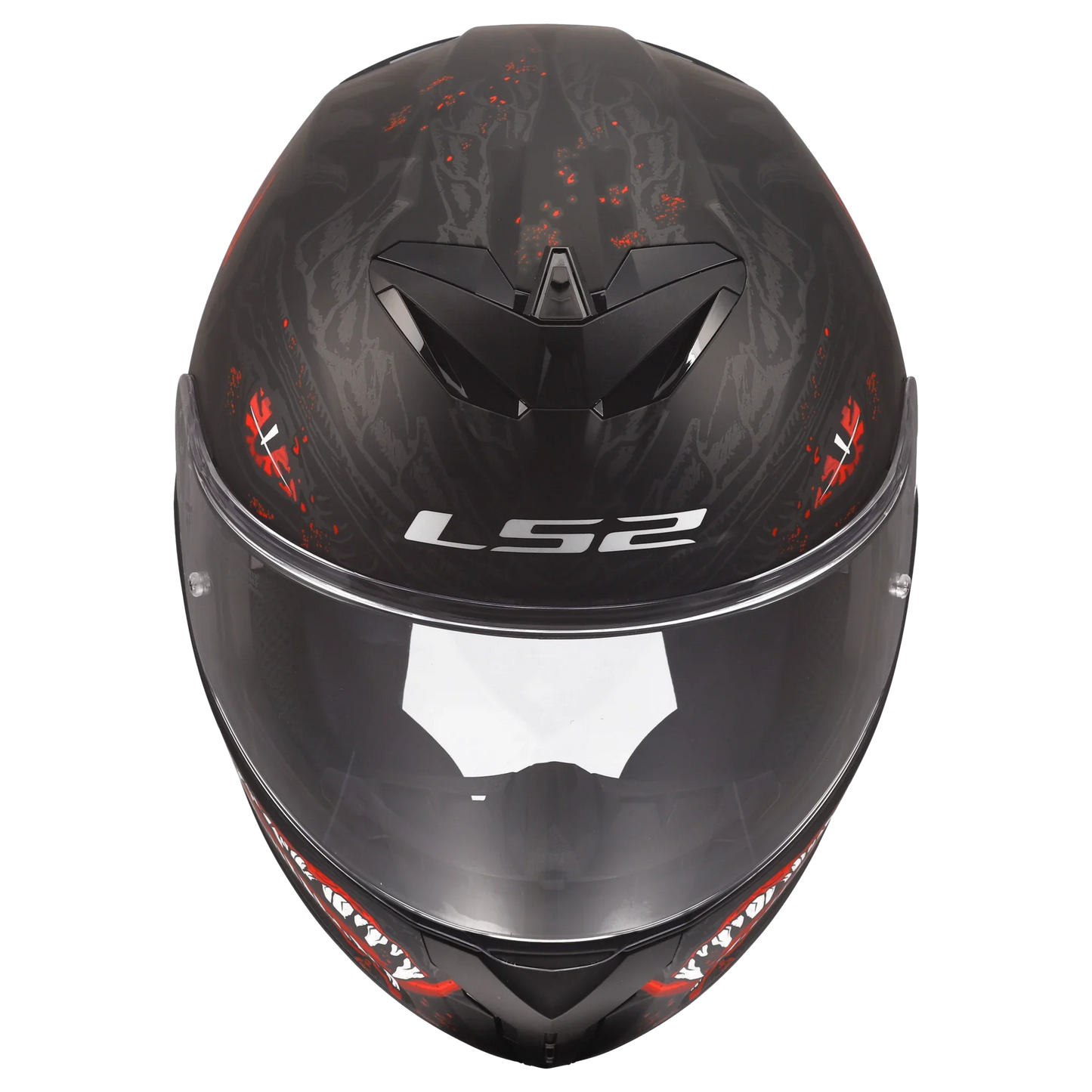 LS2 FF820 Rapid III Kaiju matt zwart/rood - KartKings