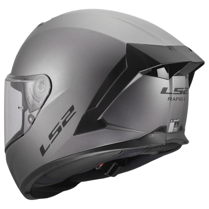 LS2 FF820 Rapid III solid matt titanium - KartKings