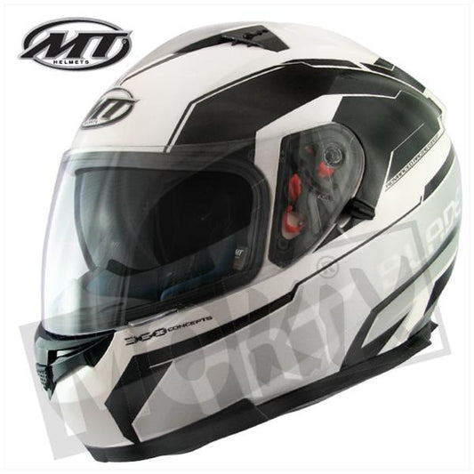 Casque MT SV super brillant noir/gris/blanc