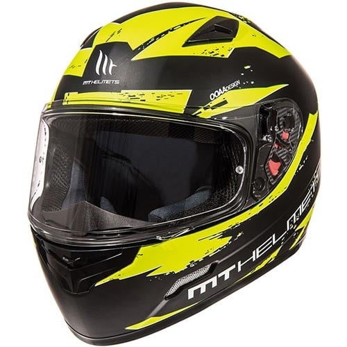Casque MT Mugello marqueur noir/jaune fluo