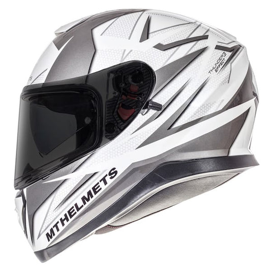 Casques MT Thunder 3 blanc/argent