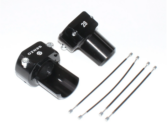 Ensemble de protections de pare-chocs arrière Senzo 28 mm noir