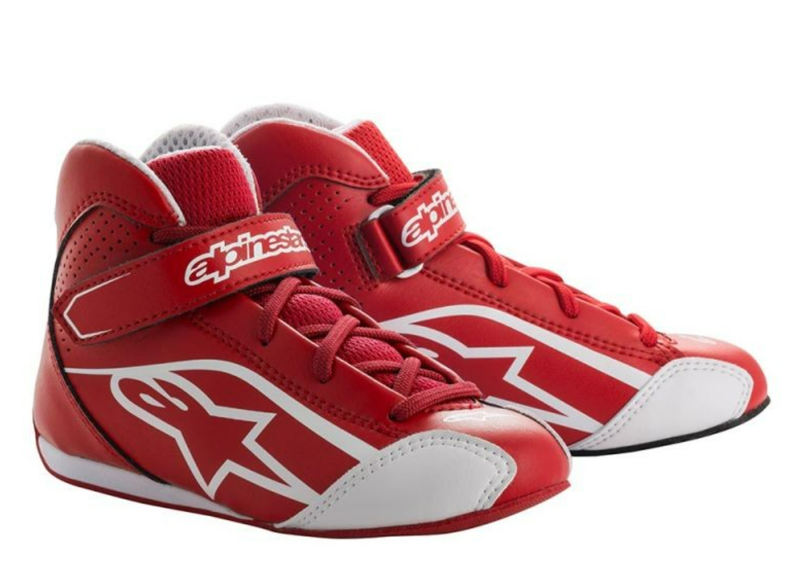 Alpinestars Tech-1 K S chaussures rouges/blanches