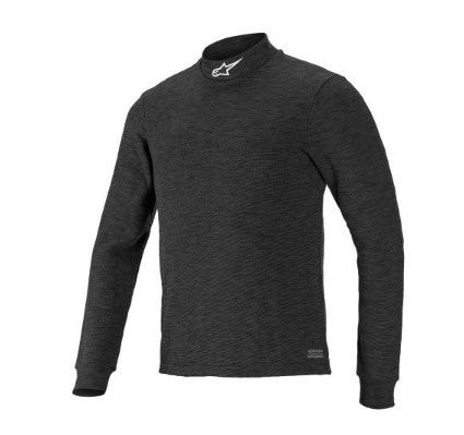 Maillot de corps à manches longues Alpinestars Race V3 Top, norme FIA 8856-2018, noir