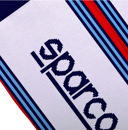 Chaussettes hautes au design emblématique Sparco Martini Blanc / Bleu / Rouge