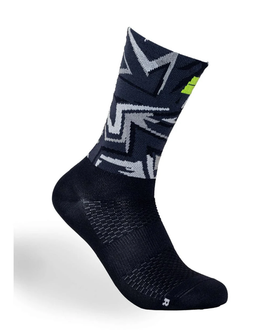 Chaussettes Bengio Kart K-Summer noir/jaune fluo