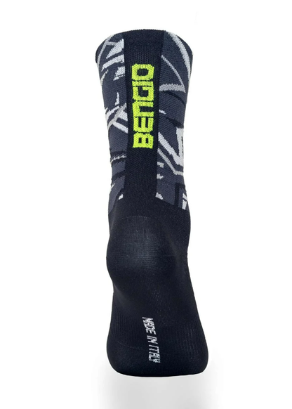 Chaussettes Bengio Kart K-Summer noir/jaune fluo